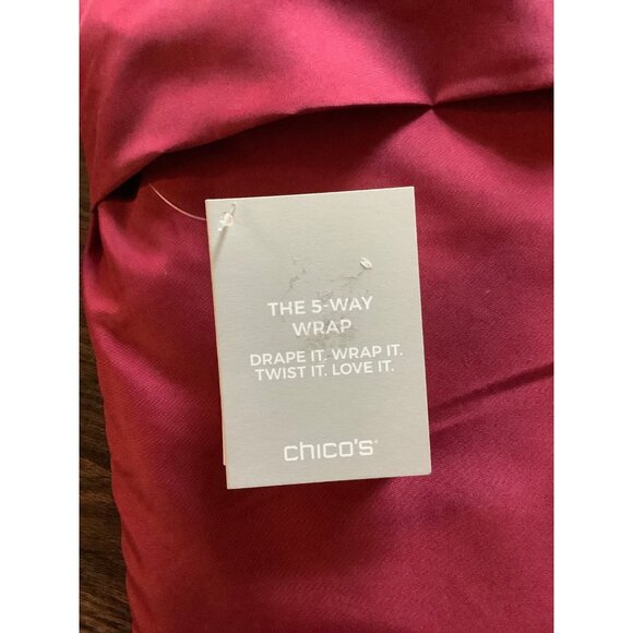 Chico's 5-Way Wrap Versatile Scarf & Shawl Deep Red NEW NWT Sophisticated NIB OS - Picture 1 of 7